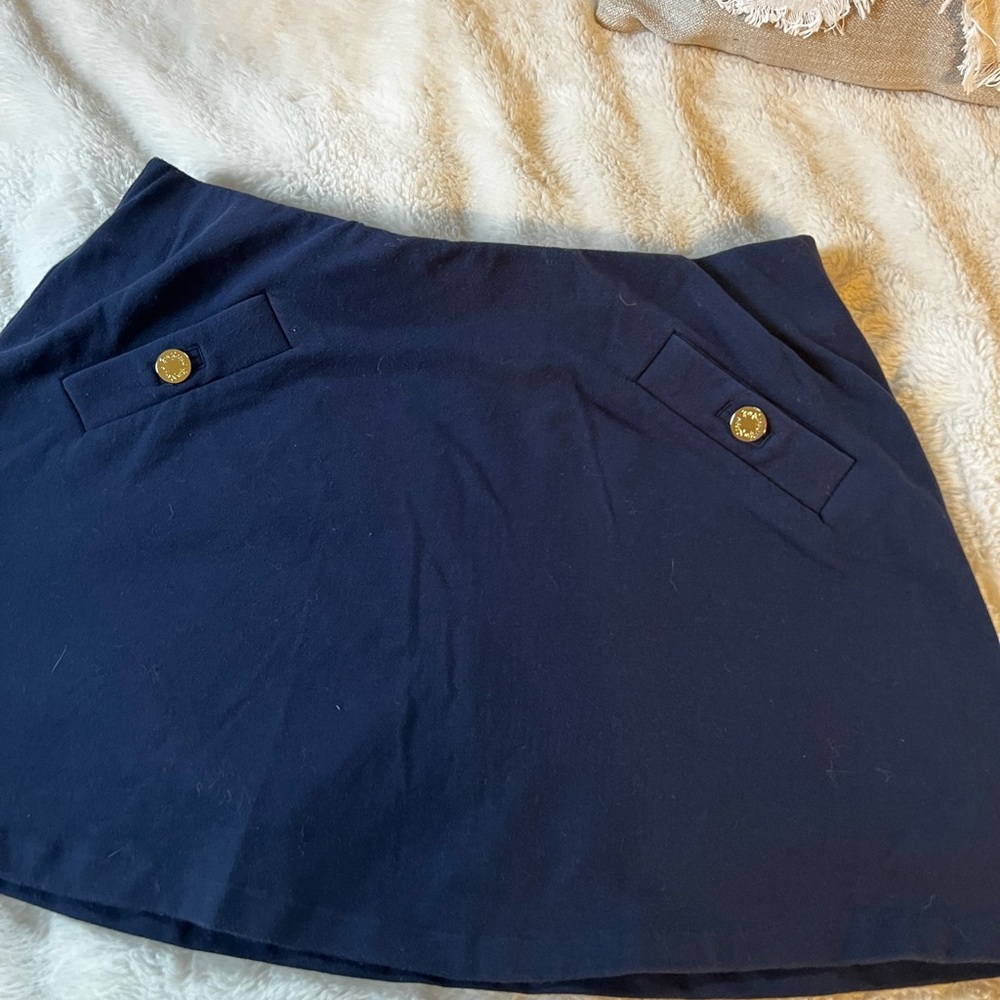 Lilly Pulitzer Blue A-Line Mini Skirt Casual